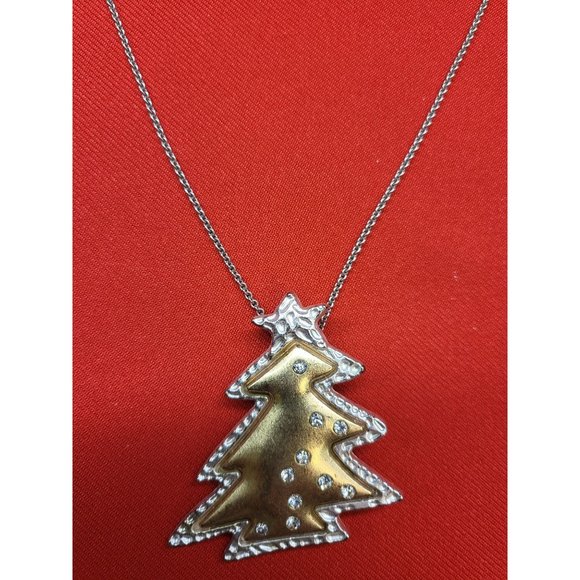 Christmas Pins/ Brooches Set of 3 Silver & Gold Reindeer, Snowflake & Christmas - Picture 7 of 10